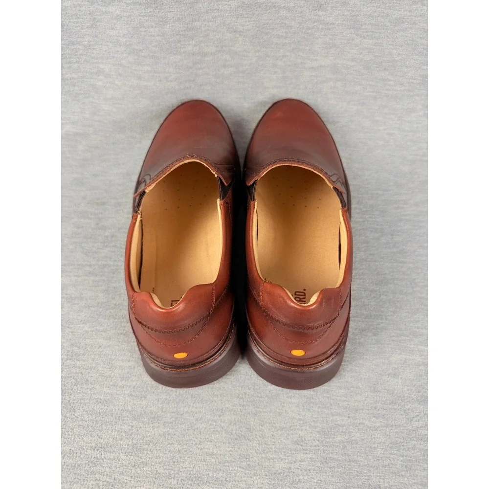 Samuel Hubbard Rafael Slip On Loafers Mens 12 XW Brown Whiskey Leather Shoes